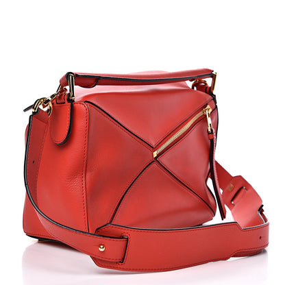 Loewe Calfskin Small Puzzle Bag Scarlet 2 of 16