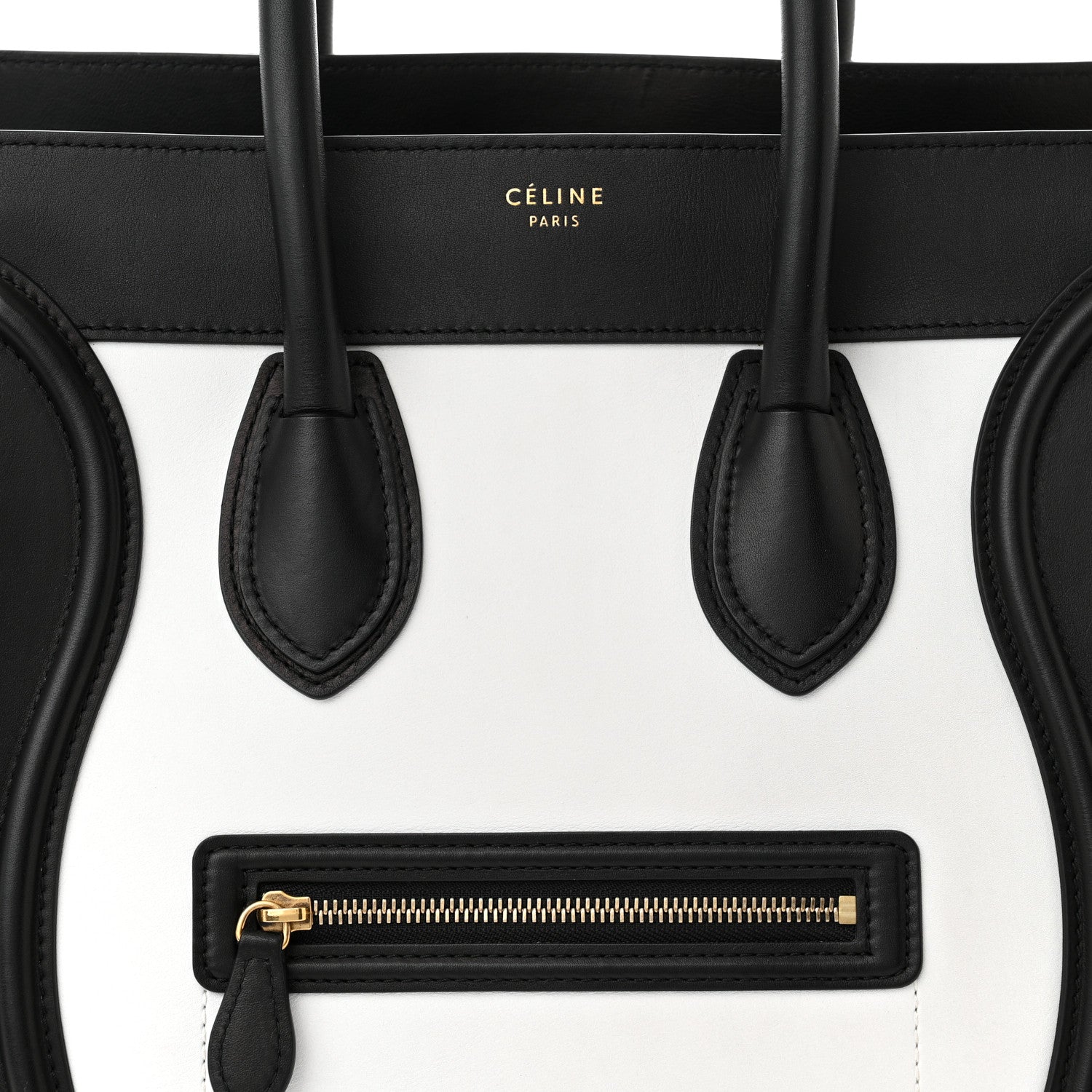 Celine Smooth Calfskin Suede Mini Tri-Color Luggage White 8 of 12