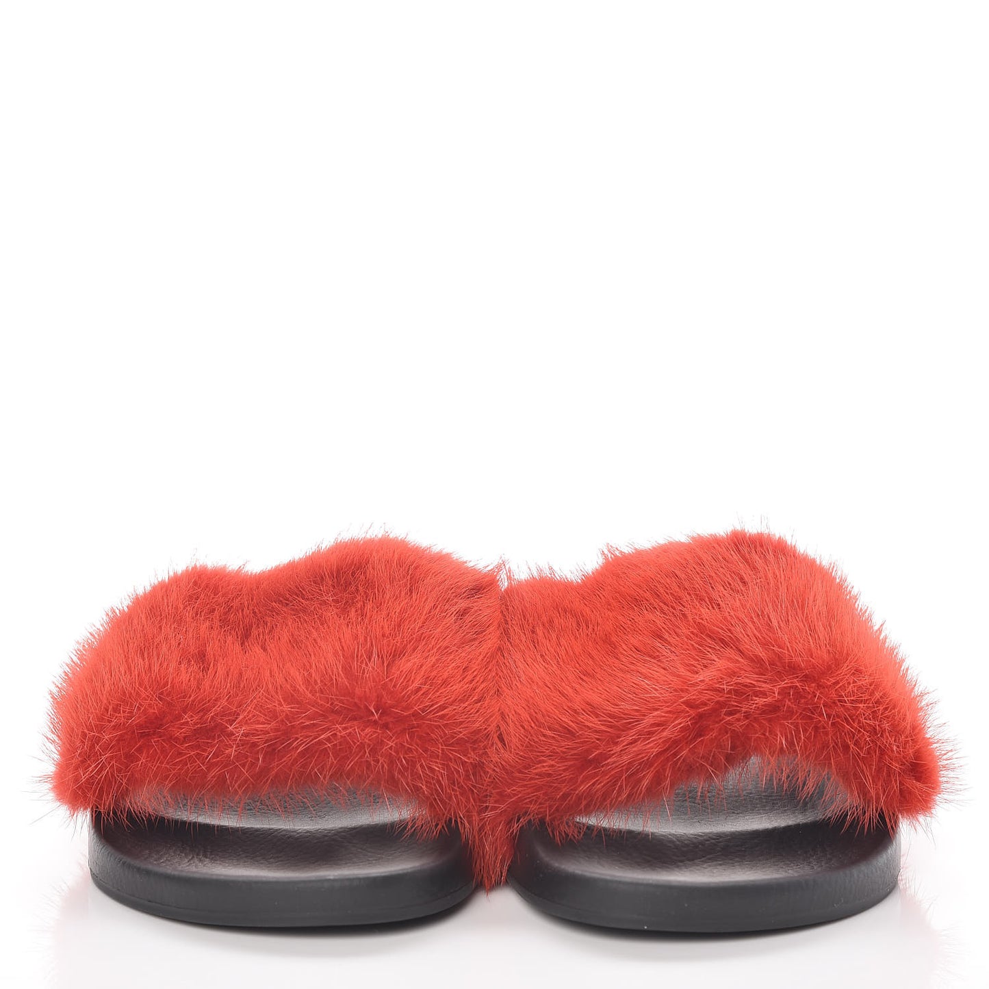 Mink Rubber Slide Sandals 40 Red