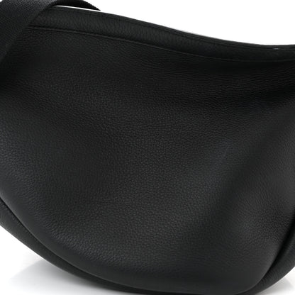 The Row Grained Calfskin Large Slouchy Banana Bag Black 7 of 9