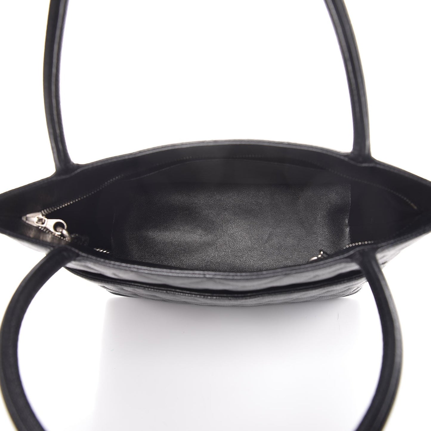 Caviar Quilted Medallion Tote Black