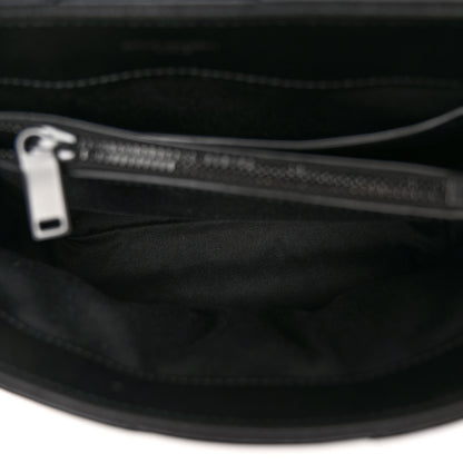 Saint Laurent Calfskin Y Quilted Monogram Monochrome Small Loulou Chain Satchel Black 5 of 9