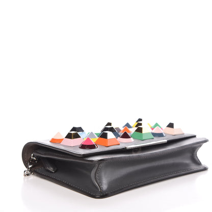 Fendi Vitello Liberty Studded Tube Wallet On Chain Asfalto Multicolor 4 of 10