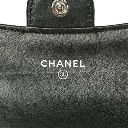 Chanel Lambskin Quilted Flap Card Holder Black 6 of 20
