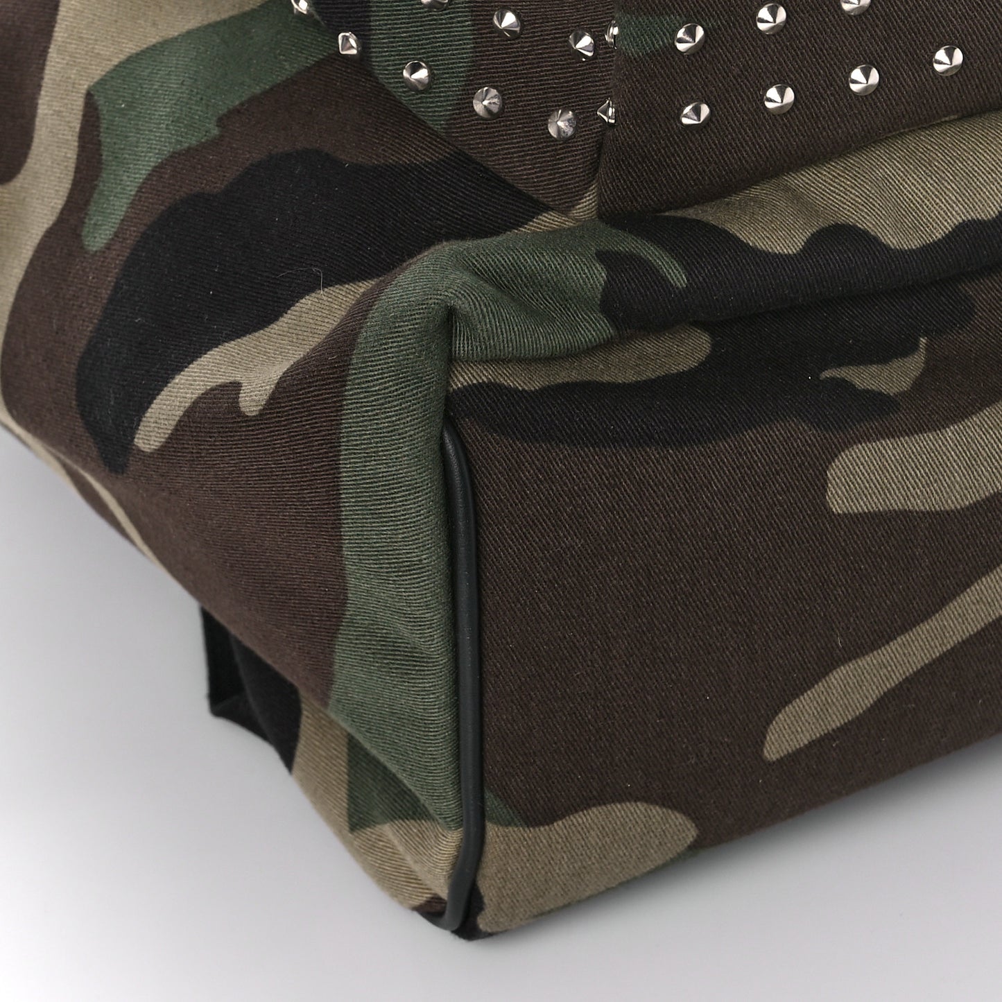 Canvas Camouflage Studded Hunting Backpack Green Black Brown