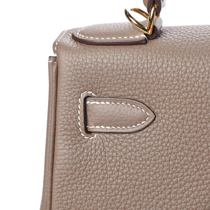 Hermes Togo Kelly Retourne 28 Etoupe 26 of 41