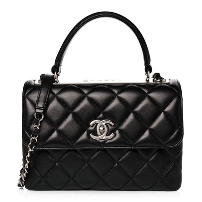 Chanel Lambskin Quilted Small Trendy CC Dual Handle Flap Bag Black 1 of 14