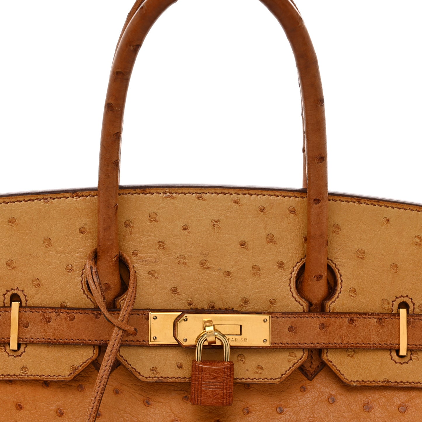 Ostrich Birkin 35 Gold