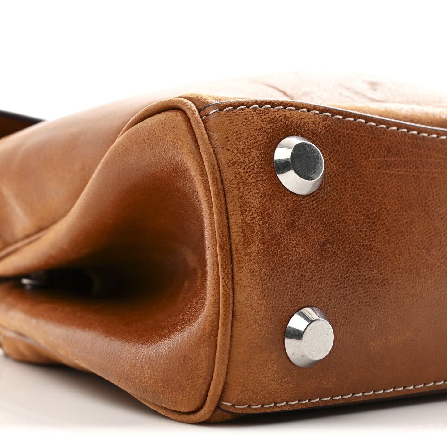 Vegetable Tanned Lambskin Mini Rodeo Top Handle Handbag Tan Cowboy