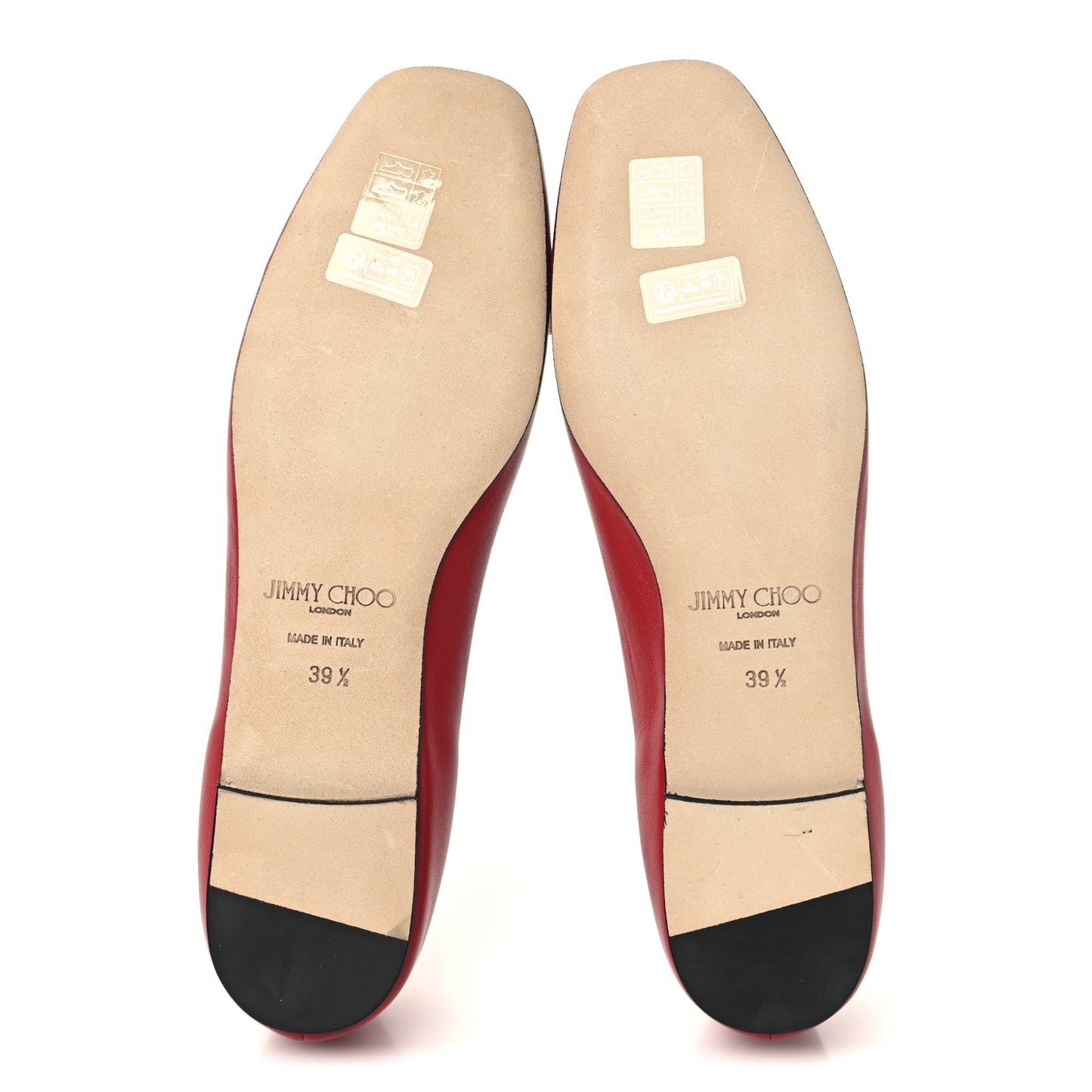 Nappa Pearl Elme Flats 39.5 Postbox Red