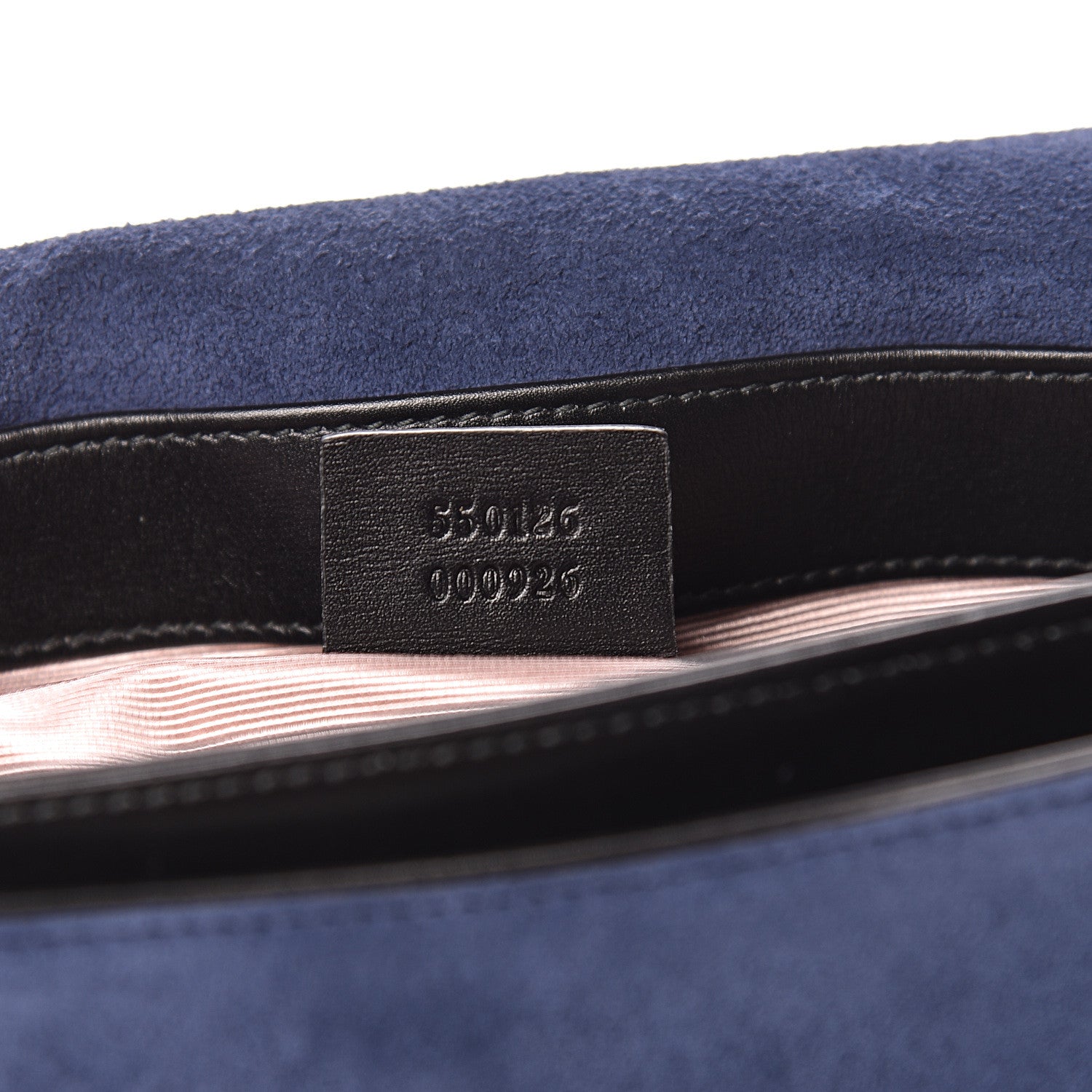 Gucci Suede Medium Arli Flap Shoulder Bag Blue Ink Black 7 of 10