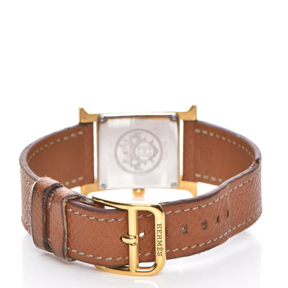 Hermes Stainless Steel Epsom 21mm Heure H Hour Quartz Watch Gold 4 of 13
