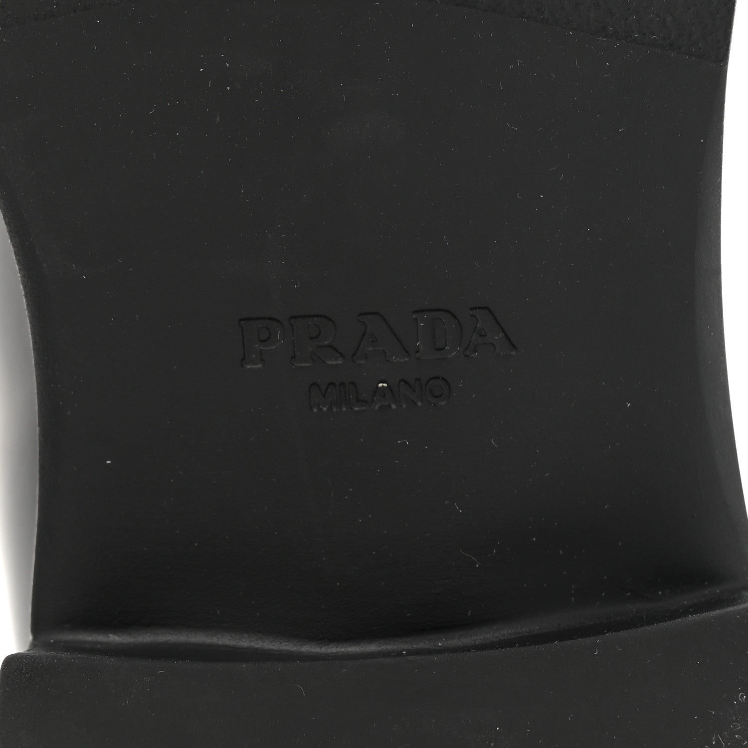 Prada Spazzolato Metal Triangle Logo 50mm Loafers 38 Black 7 of 13