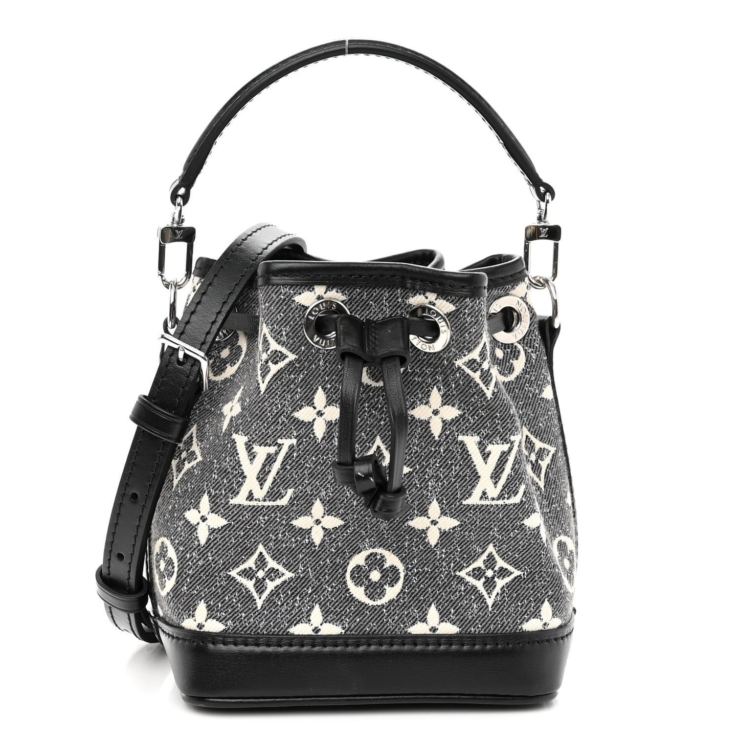 Monogram Jacquard Denim Nano Noe Bleu