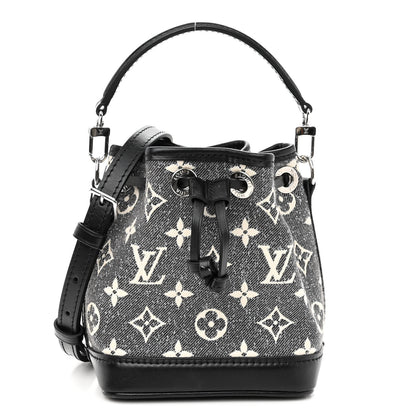 Louis Vuitton Monogram Jacquard Denim Nano Noe Bleu 1 of 9