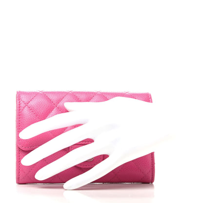 Chanel Caviar Quilted Small Flap Wallet Pink 2 of 10