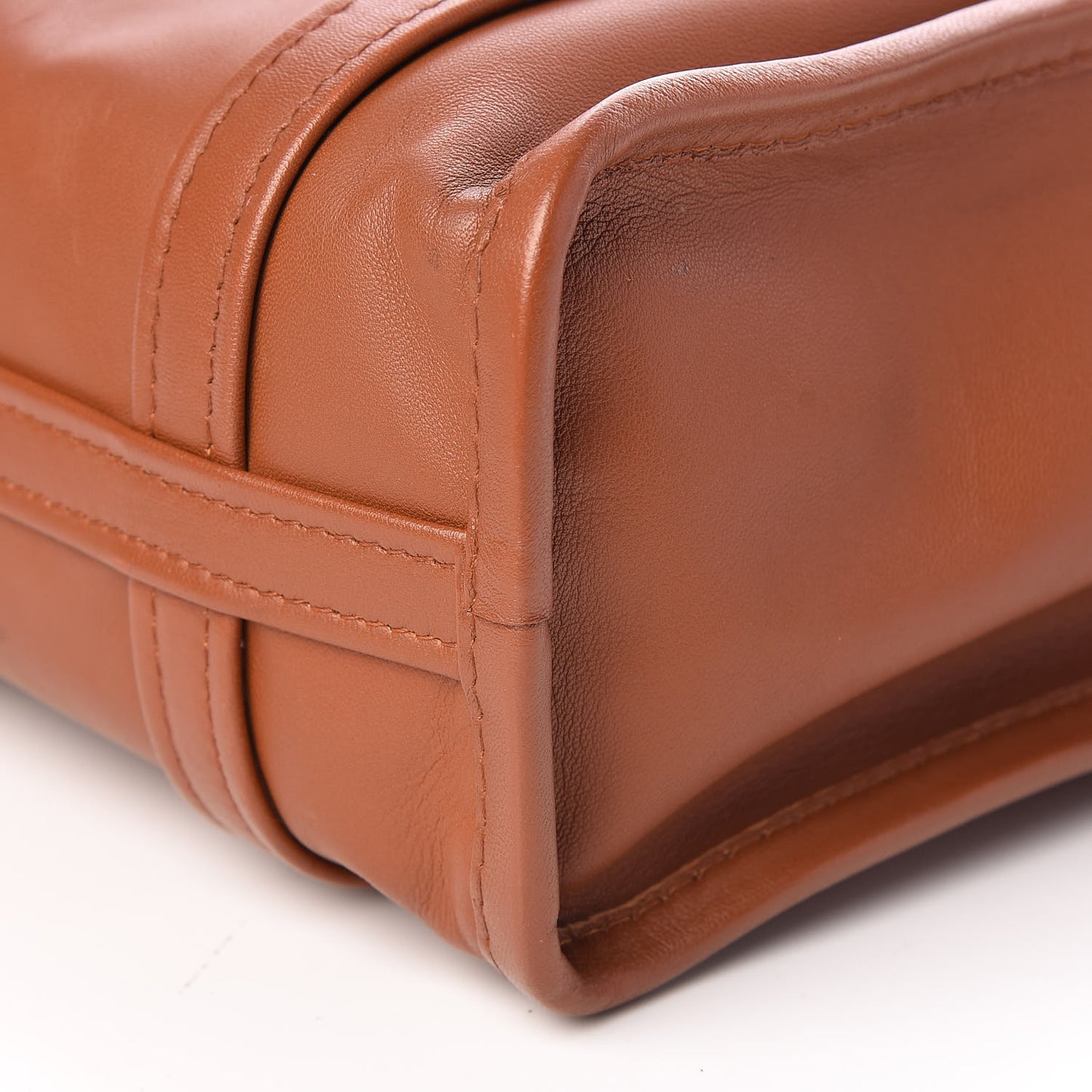 Agneau XS Bazar Shopper Tote Marron Fauve