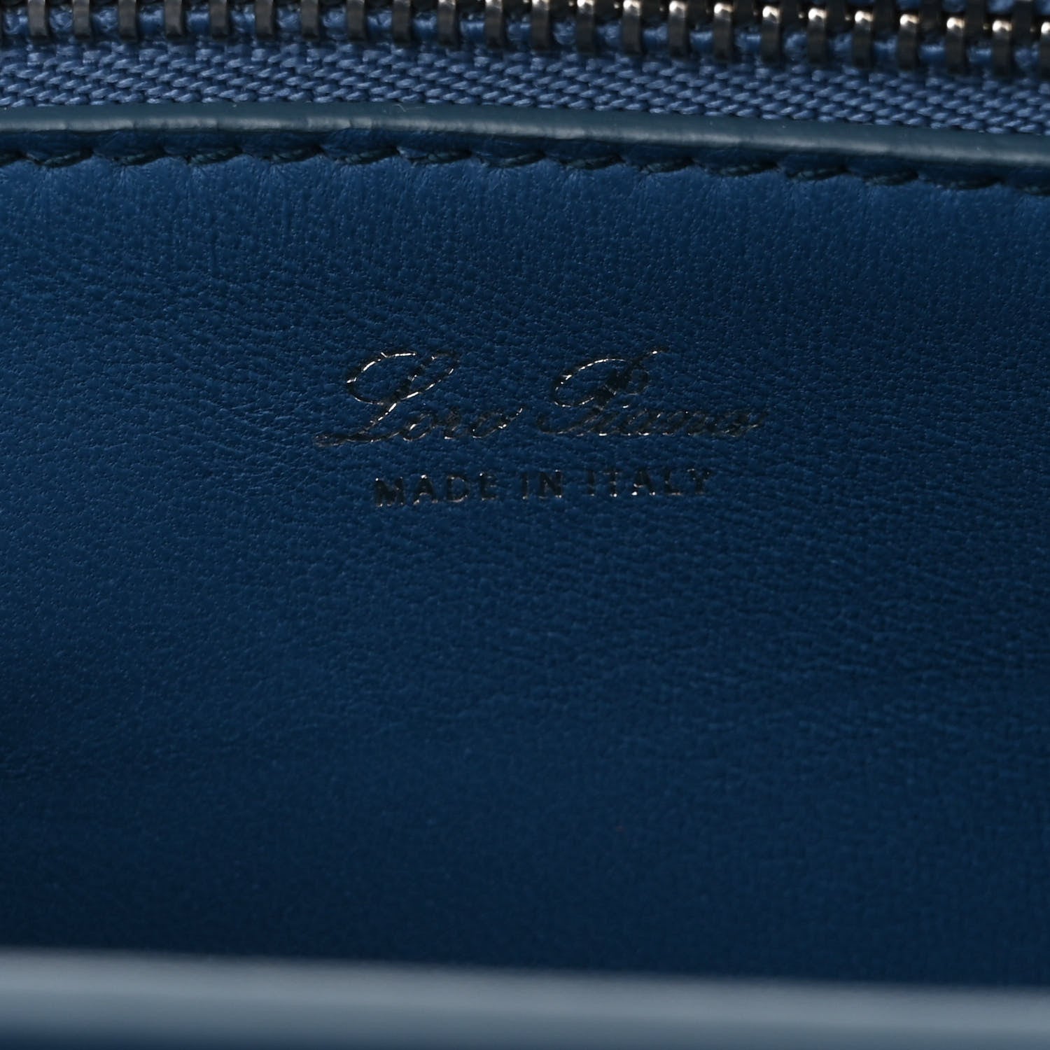 Loro Piana Calfskin Artemis Shoulder Bag Blue 6 of 10
