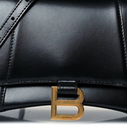 Balenciaga Shiny Box Calfskin Small Hourglass Top Handle Bag Black 9 of 11