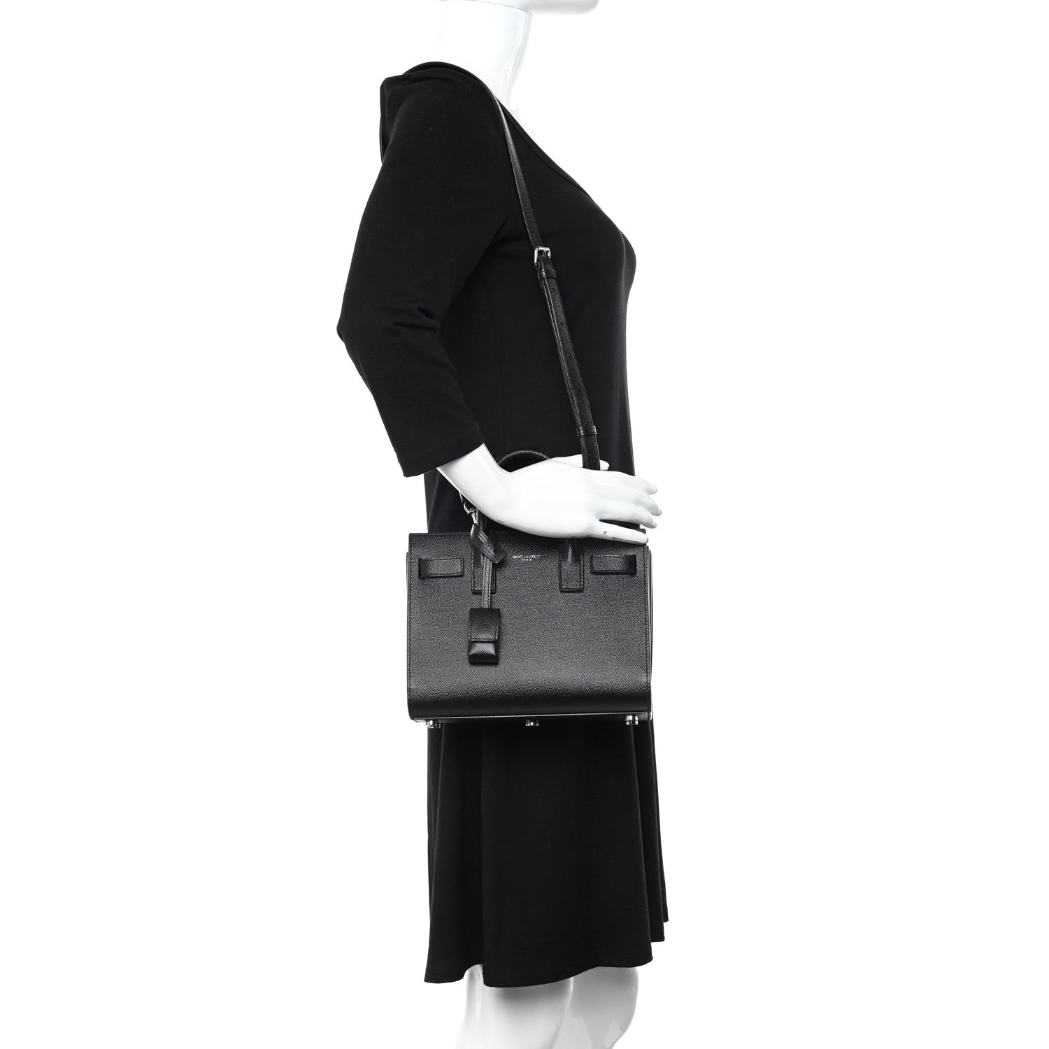 Saint Laurent Grain De Poudre Nano Sac De Jour Black 2 of 14