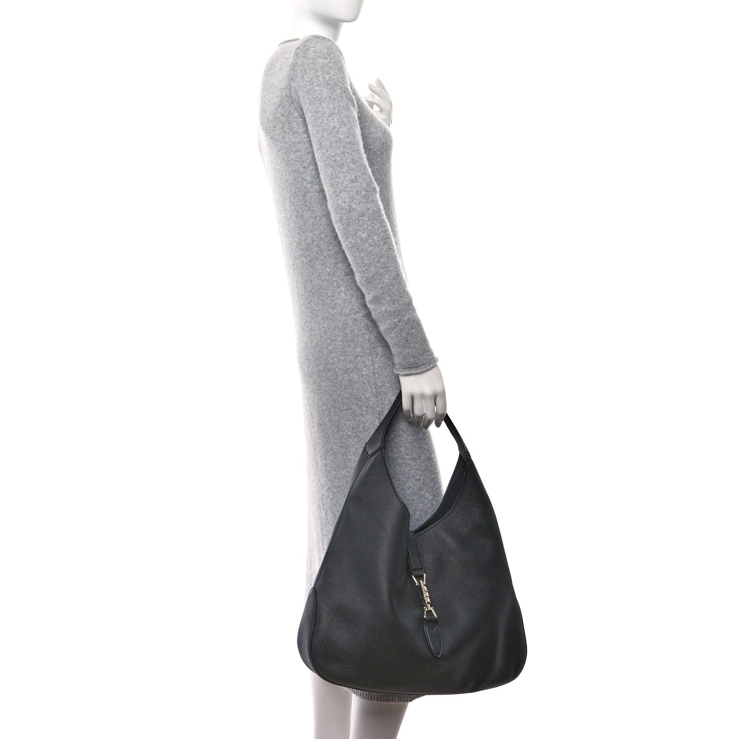 Gucci Soft Grained Calfskin Large Jackie Hobo Black 2 of 10