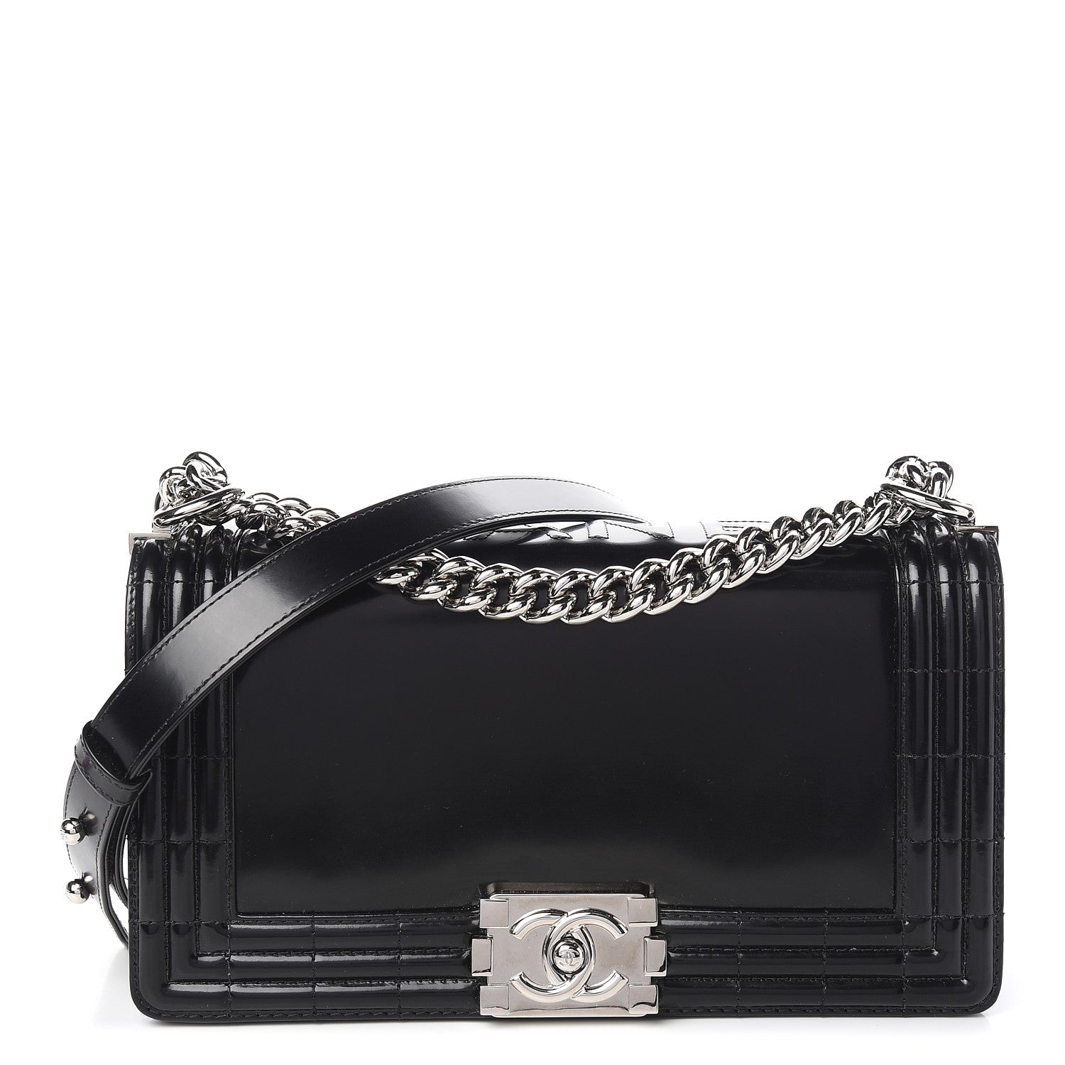 Chanel Glazed Calfskin Medium Boy Flap Black 1 of 11