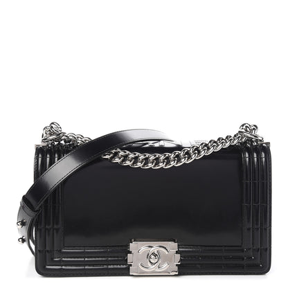 Chanel Glazed Calfskin Medium Boy Flap Black 1 of 11