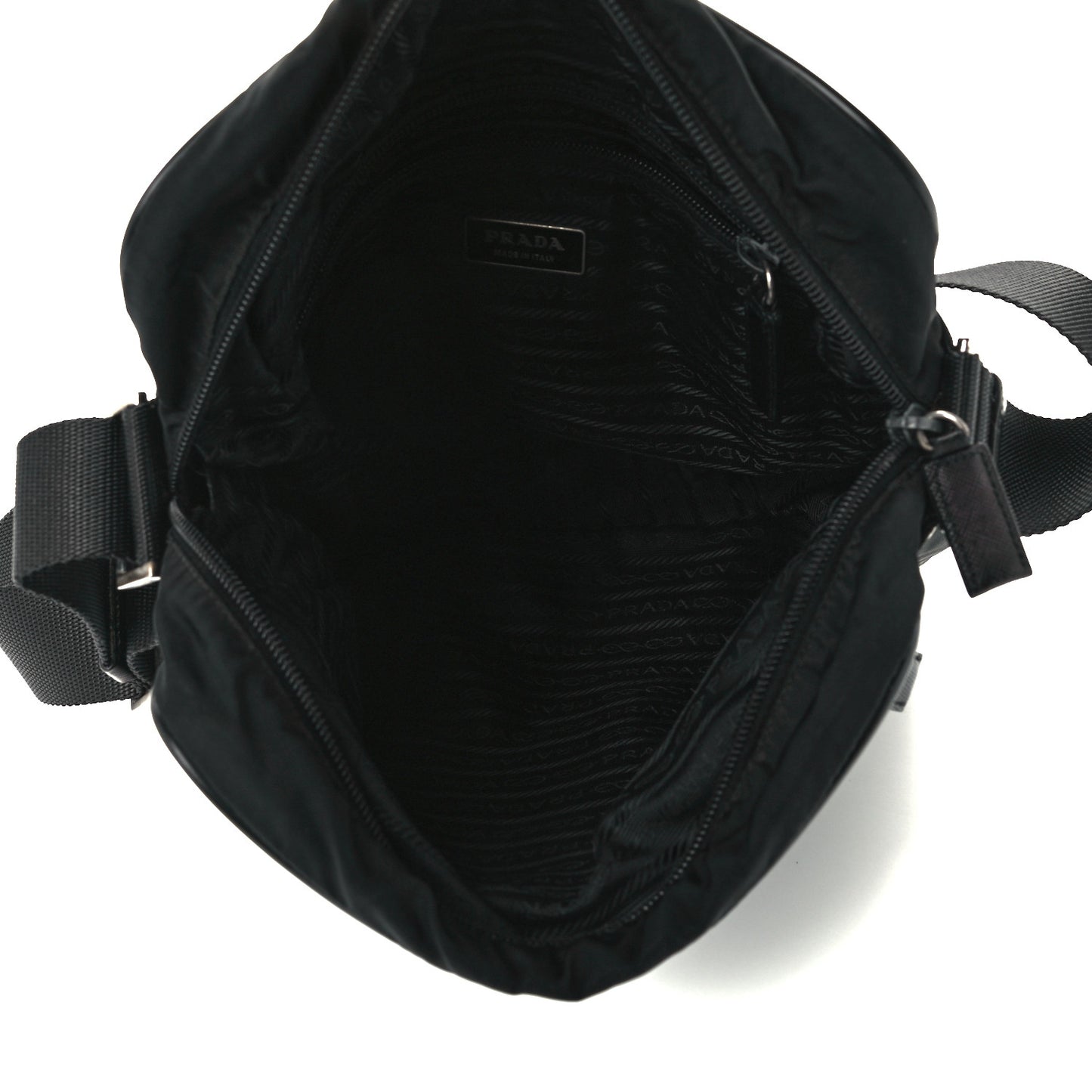 Tessuto Nylon Crossbody Bag Black