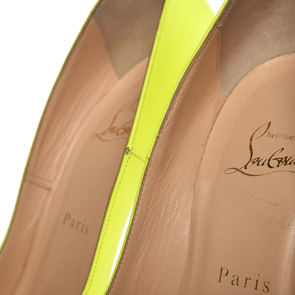 Christian Louboutin Fluo Mat Jazz Calf So Kate 120 Pumps 38 Jaune White 10 of 14