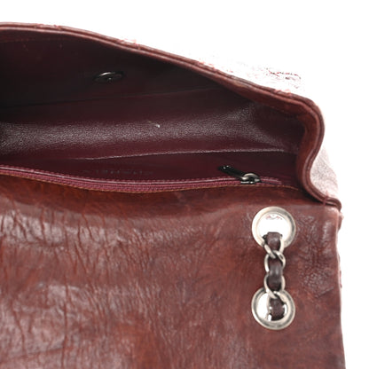 Chanel Washed Lambskin Studded Metal Beauty Flap Burgundy 5 of 14