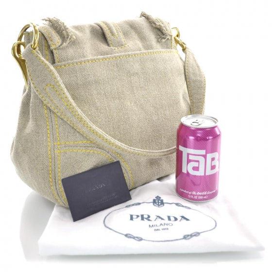 Prada Lino Turnlock Flap Bag Corda 3 of 13