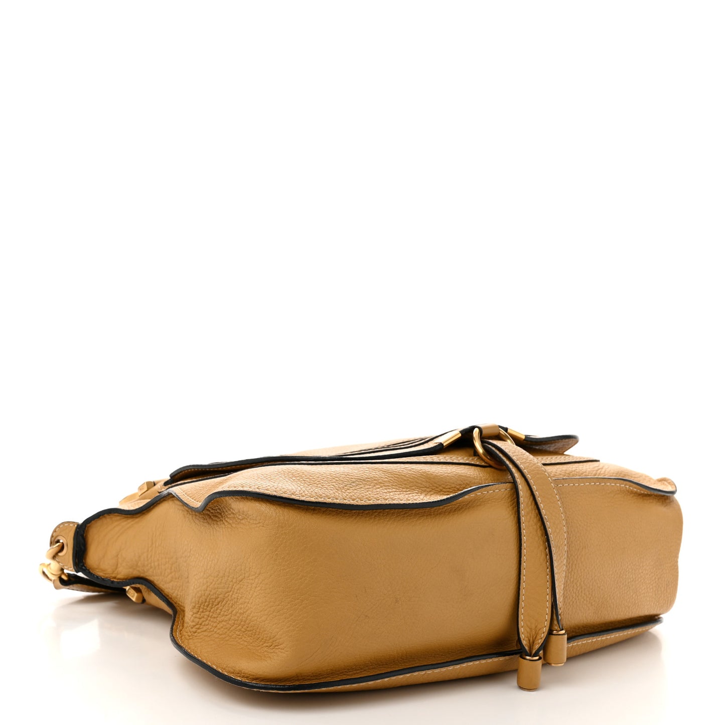 Calfskin Medium Marcie Satchel Sand Shell