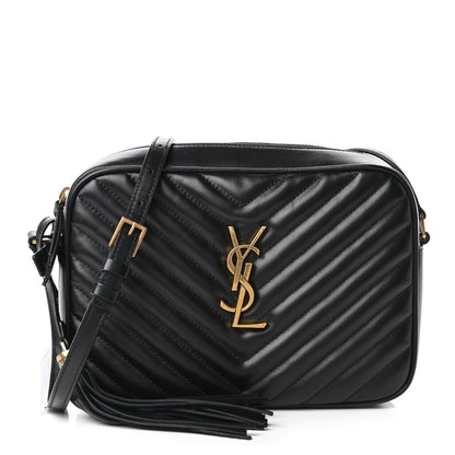 Saint Laurent Calfskin Matelasse Monogram Lou Camera Bag Black 1 of 10