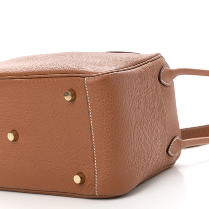 Hermes Taurillon Clemence Lindy 26 Gold 10 of 10