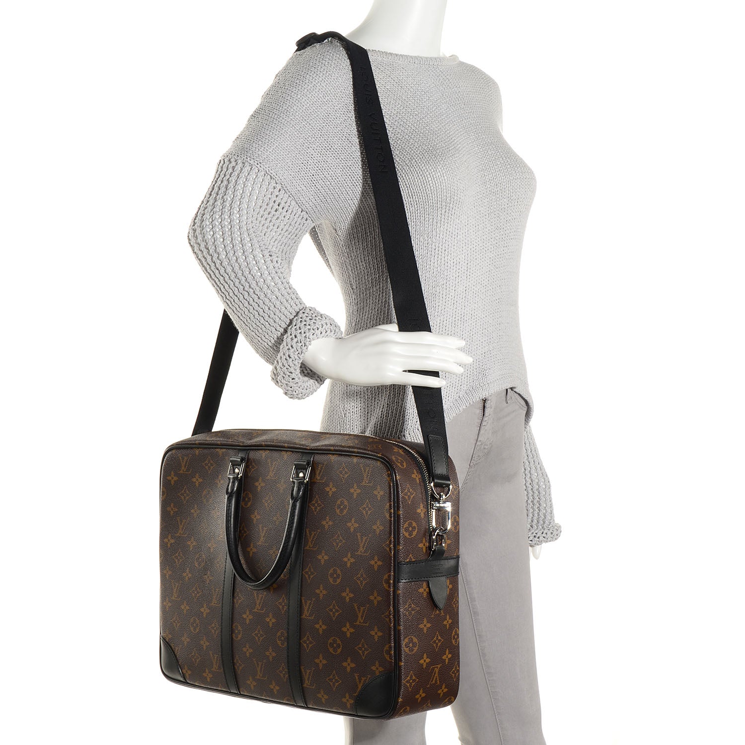 Louis Vuitton Monogram Macassar Porte-Documents Voyage GM 2 of 7