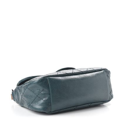 Chanel Glazed Calfskin Stitched On The Road Flap Blue 4 of 11