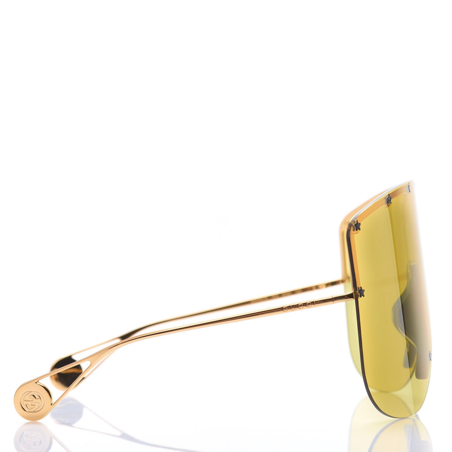 Gucci Star Studded Shield Sunglasses GG0541S Yellow 3 of 8