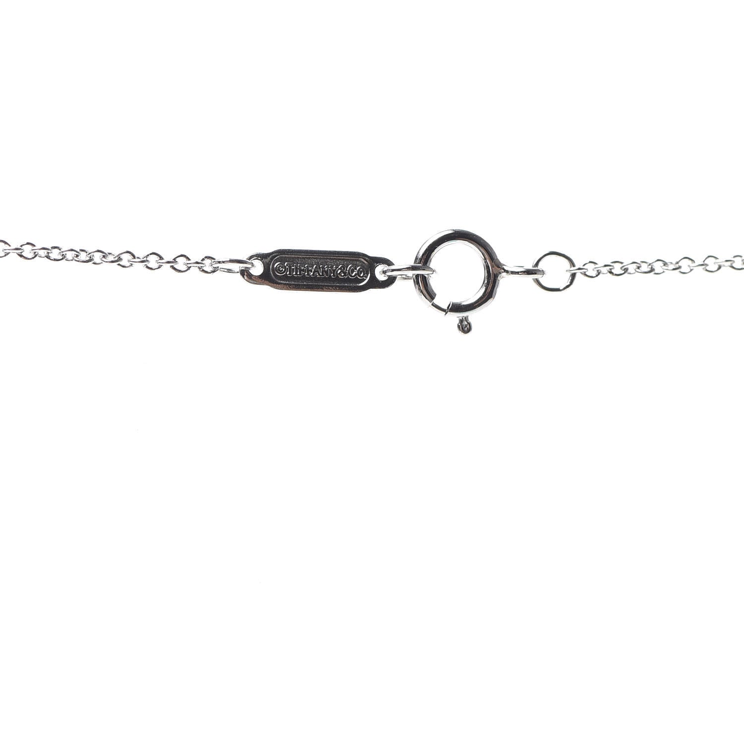 Tiffany Platinum Diamond Small Heart Lock Pendant Necklace 5 of 7