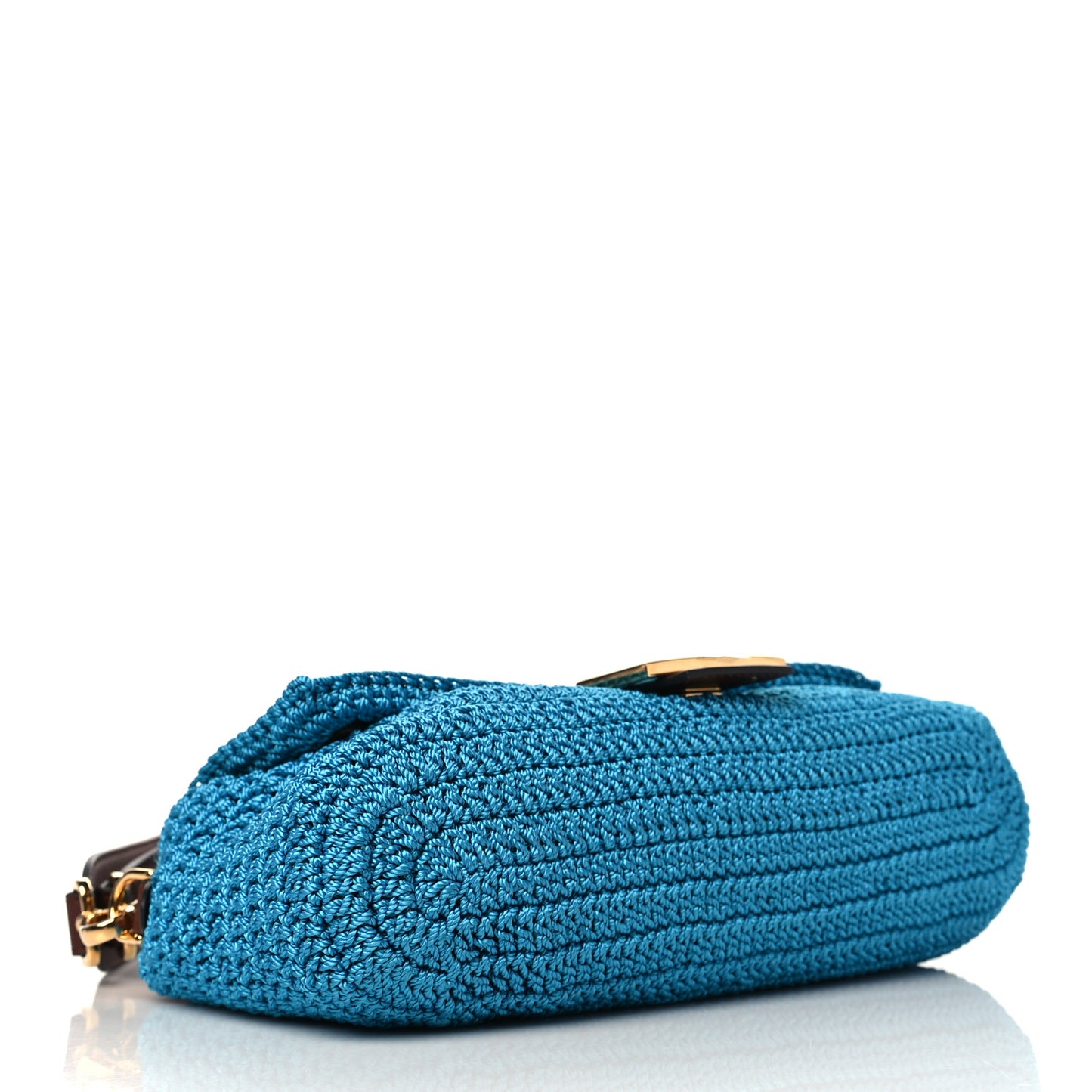 Fabric Crochet Vitello Grace Plexiglass Baguette Cyber Blue Ghianda