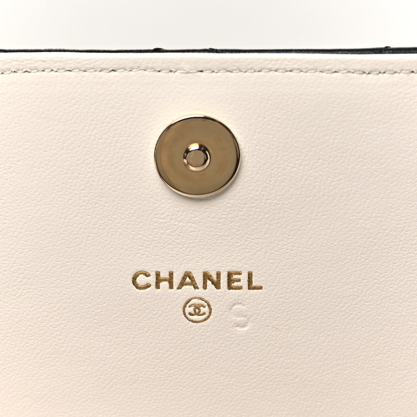 Lambskin Quilted Book Wallet On Chain WOC Black