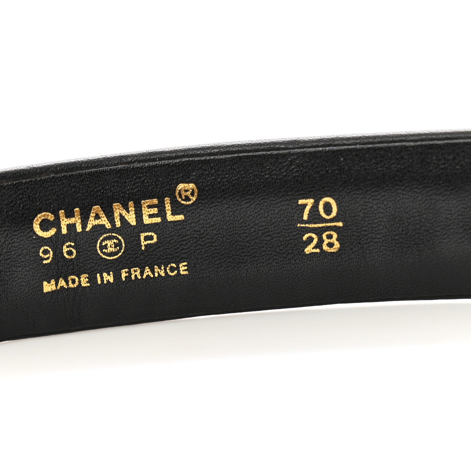 Chanel Lambskin Chain Square Buckle Belt 70 28 Black 6 of 8