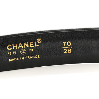 Chanel Lambskin Chain Square Buckle Belt 70 28 Black 6 of 8