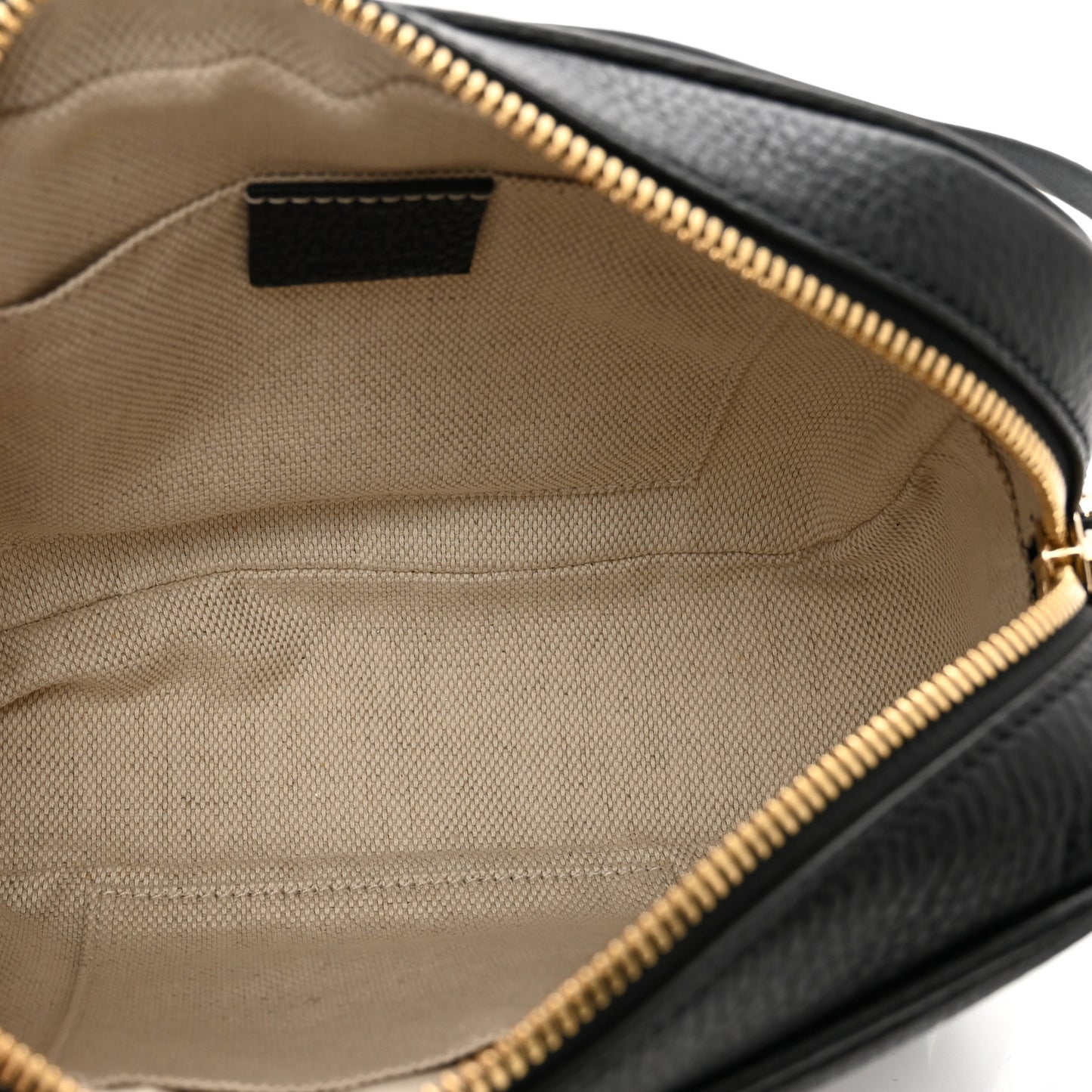 Pebbled Calfskin Small Soho Disco Bag Black