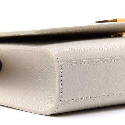 Saint Laurent Grain De Poudre Small Monogram Kate Satchel Crema Soft 9 of 12