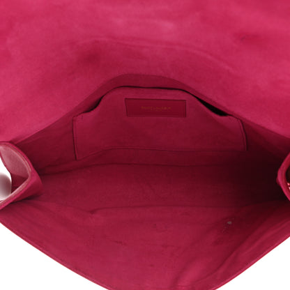 Saint Laurent Calfskin Classic Y Ligne Clutch Fuchsia 5 of 15