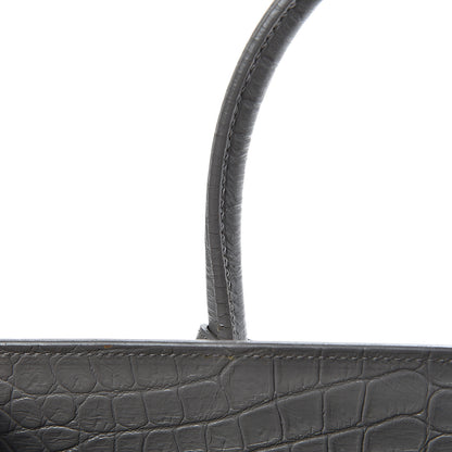 Saint Laurent Calfskin Crocodile Embossed Baby Sac De Jour Fog 19 of 23