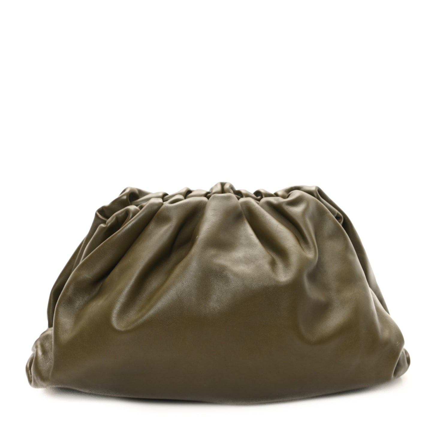 Smooth Butter Calf The Pouch Oversized Clutch Kaki Fondent