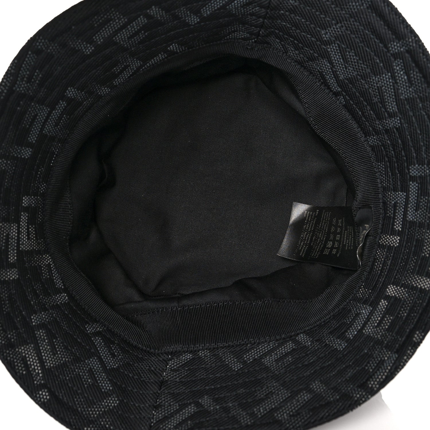 Fendi Nylon Zucca FF Bucket Hat M Black 6 of 7