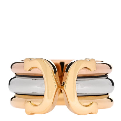 Cartier 18K Pink Yellow White Gold C De Cartier Ring 48 4.5 1 of 4
