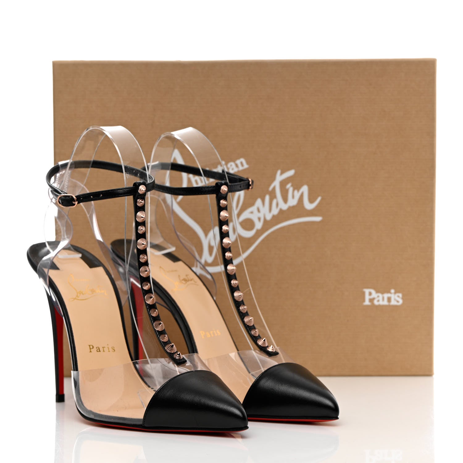 Christian Louboutin Kid PVC Nosy Spikes 100 Pumps 39 Black 10 of 10